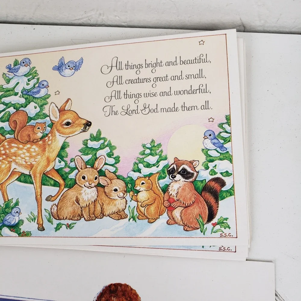39 Vintage Assorted Christmas Greeting Cards Lot Unused Santa Reindeer Foil Art